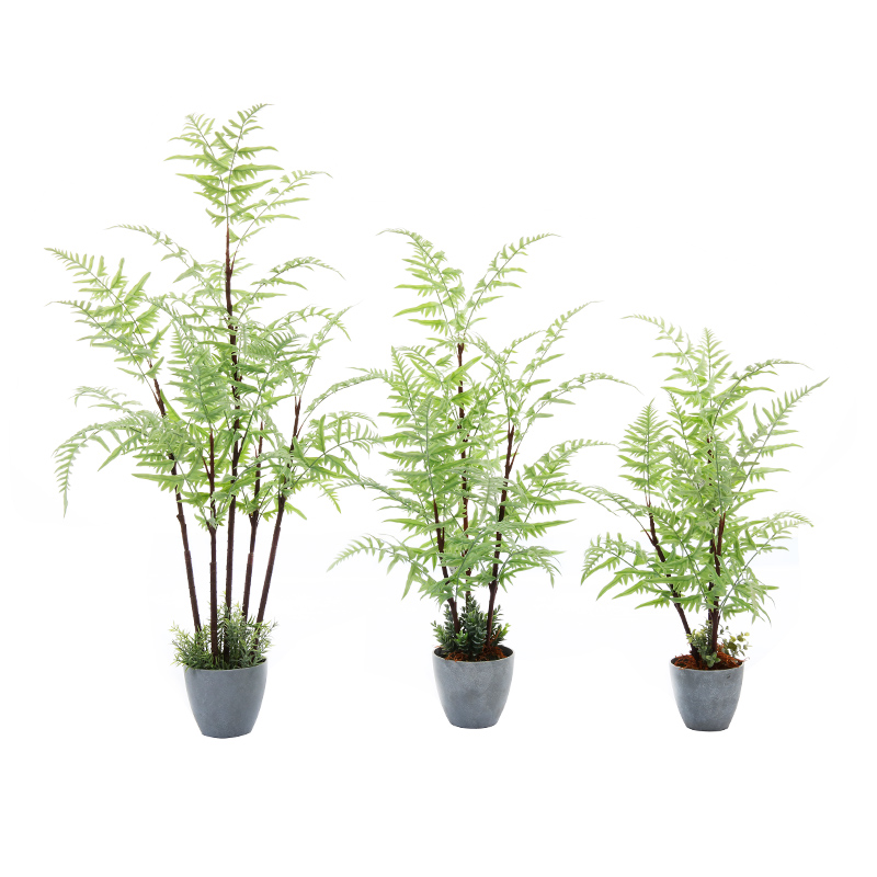 Venda quente realista clorophytum comosum árvore artificial árvore artificial árvore vaso samambaia