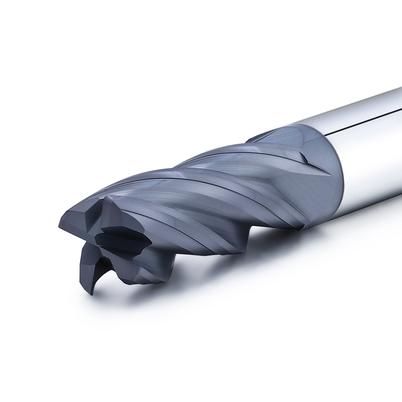 Tungsten Carbide CNC Tools 4 Flute Plano Fresling Cortador de 45 graus Moinho de extremidade para aço carbono