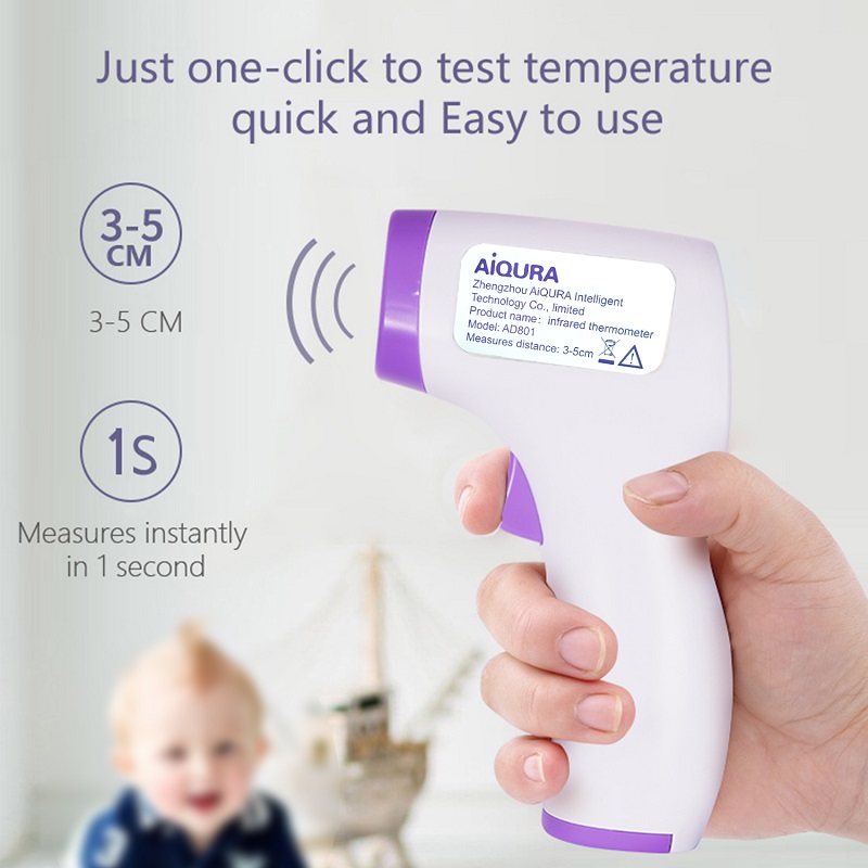 CE aprovada Febre clínica médica Cabeça doméstica Não Contato Testa de Temperatura Infravermelho Digital Termômetro