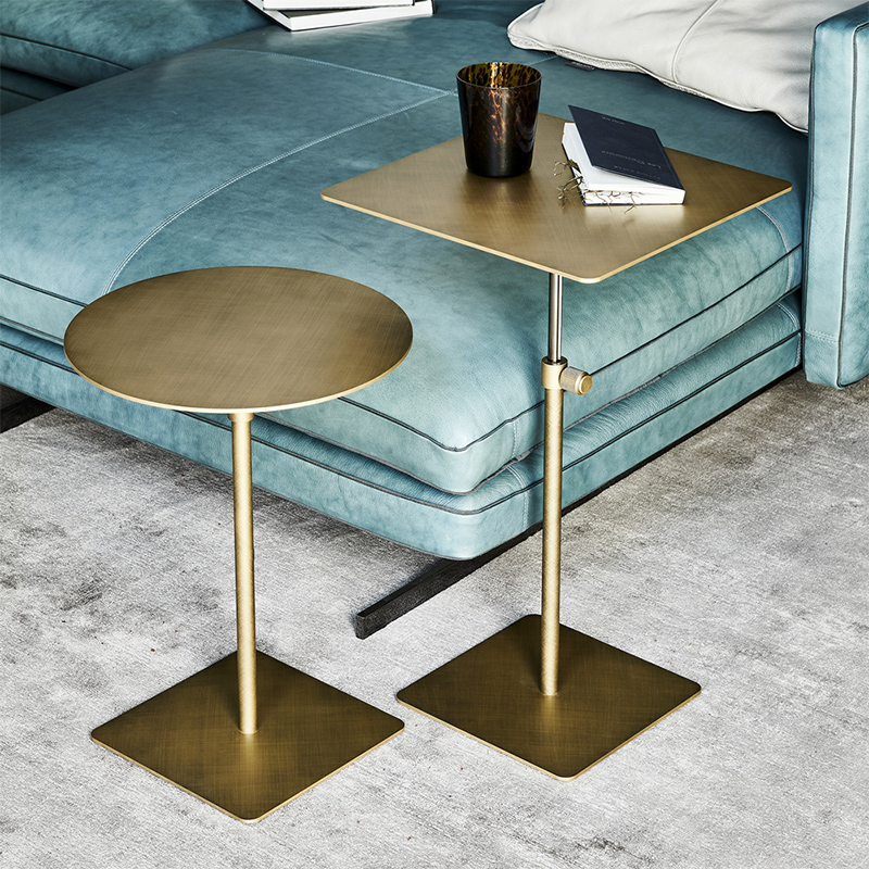 Venda quentenovo design ouro mesa lateral moderno aço inoxidável dourado redondo mesa lateral mesa de sofá de aço inoxidável