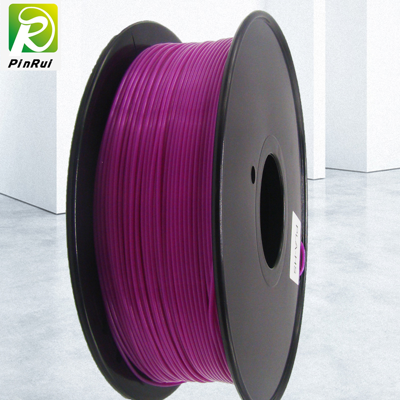 Pinrui alta qualidade 1 kg 3d pla impressora filamento transparente cor roxa