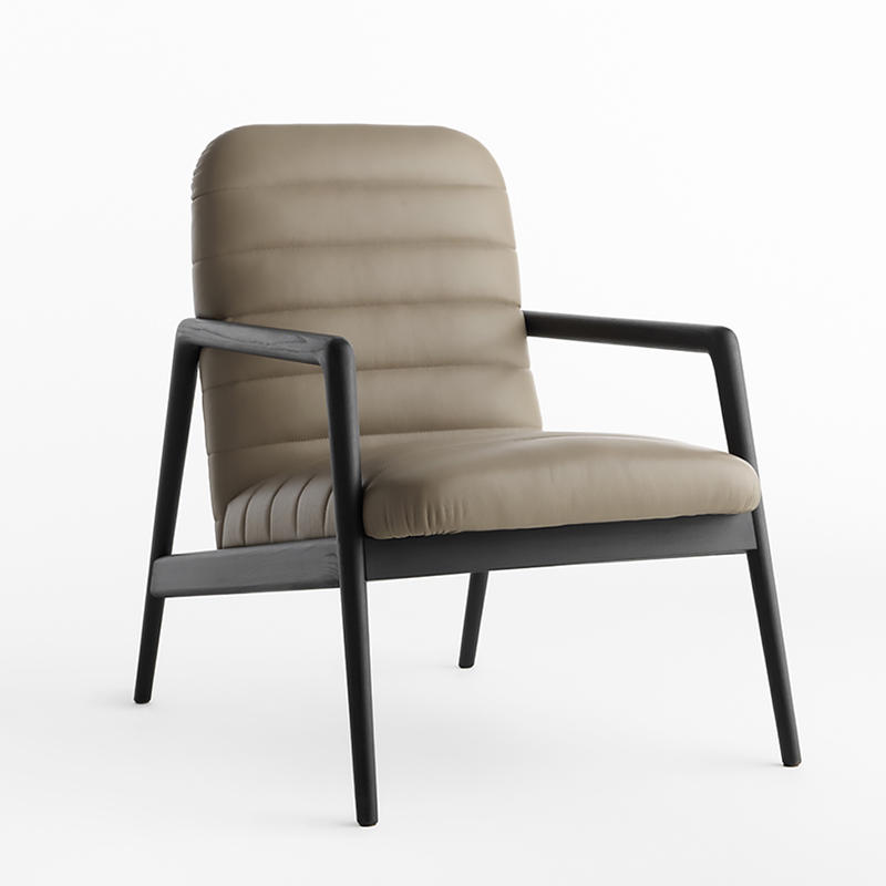 Italiano minimalista design madeira lounge cadeira único sofá couro braço cadeiras sala de estar