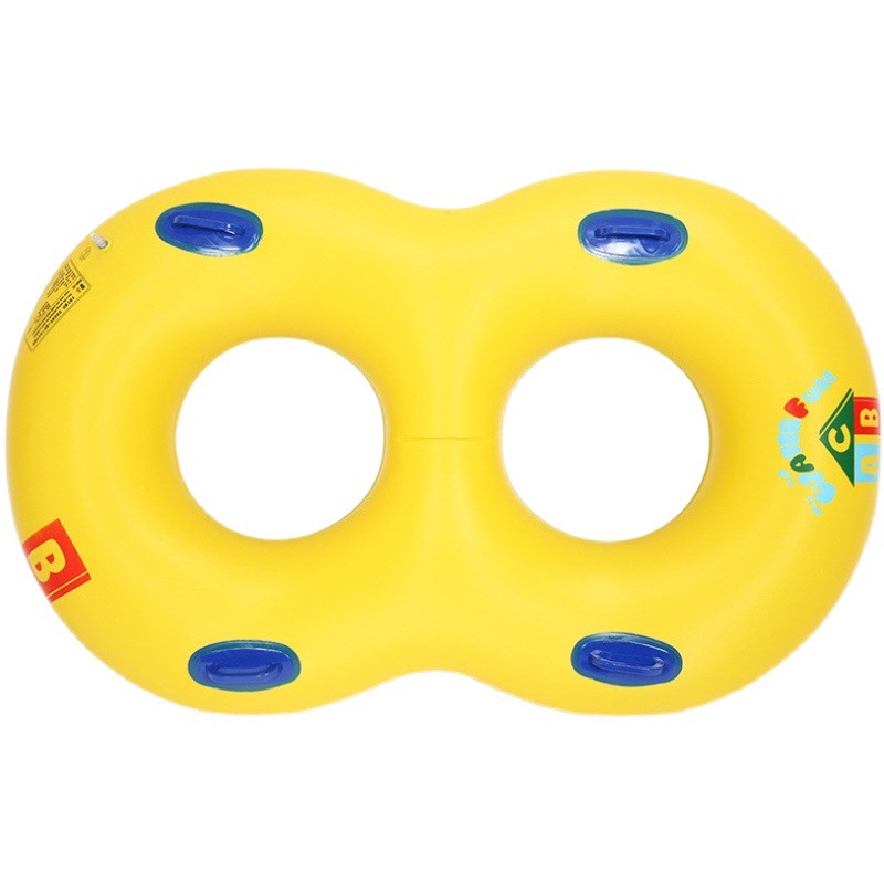 Anel denatação dupla de bóia de vida inflável, para casais masculinos e femininos brinquedos de água pai-criança rafting