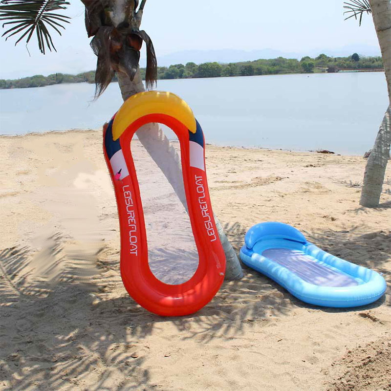 Cadeira de convés inflável Água lazer Hammock let linha flutuantena praia