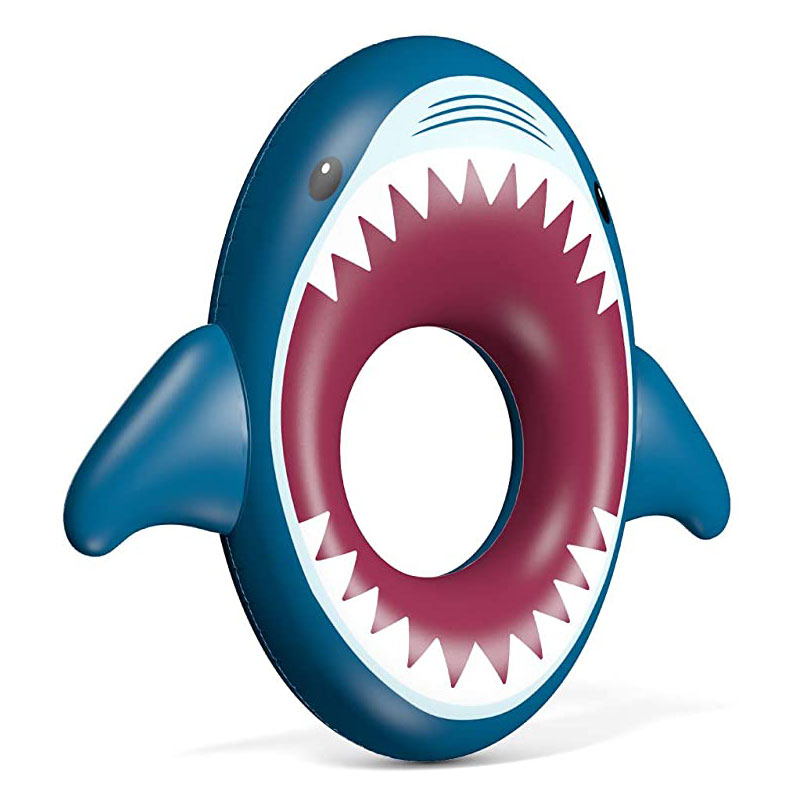Infláveis ​​de tubarão de tubarão de tubarão infláveis ​​de tubarão anel de anel denatação em piscina brinquedos de lounge para crianças para crianças adultos