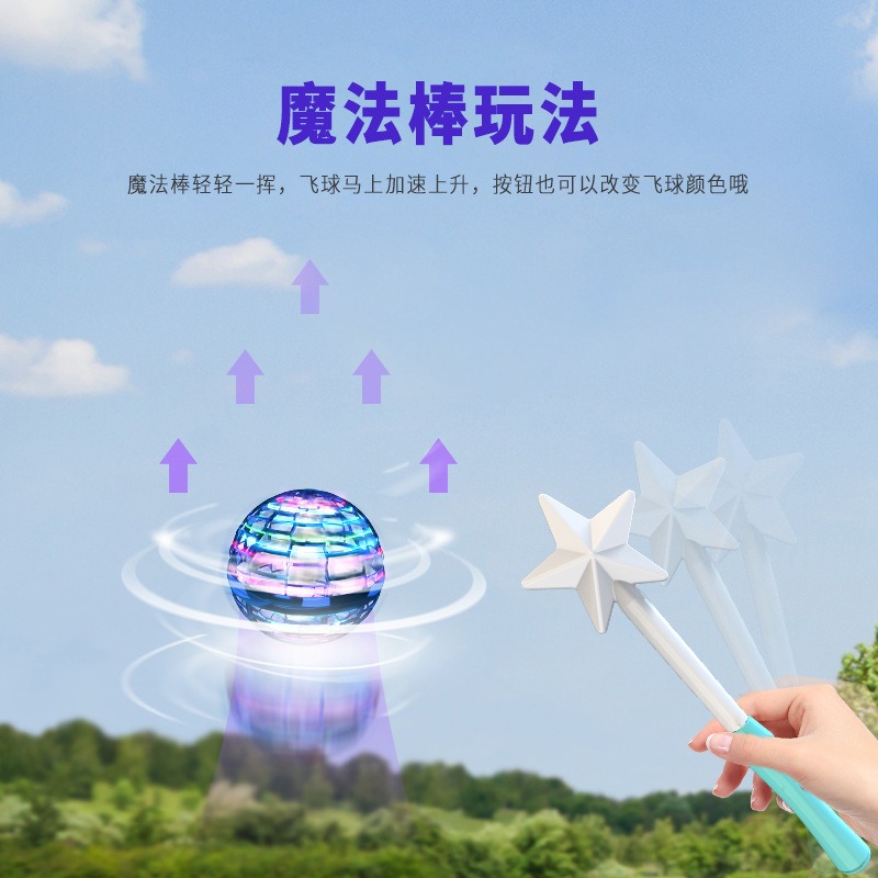 Indução Inteligente Bola Grorosa Flynovapro Flying Flying Ball Magic UFO Flying Flying Ball Gyro Toy