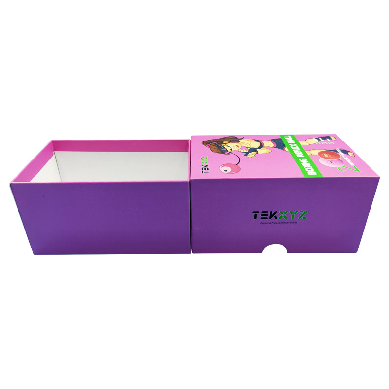 Caixa de presente de brinquedo personalizada, capa superior e inferior, céu e cobertura da terra, caixa de embalagem de papel de placa de cobre impressa em cores, caixa de feita artesanal, caixa de brinquedos, personalizada