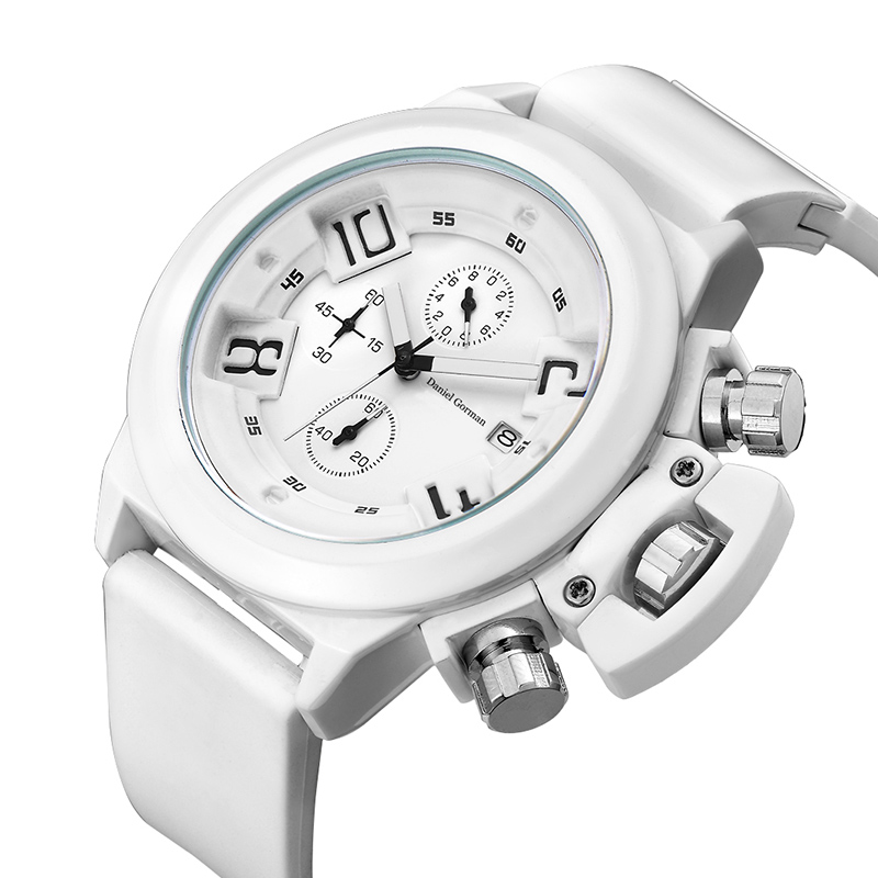Daniel Gormantop Brand Luxury Sport Watch Men Watches Military Rubber Rubber Strap Automático Relógios à prova d'água RM2208