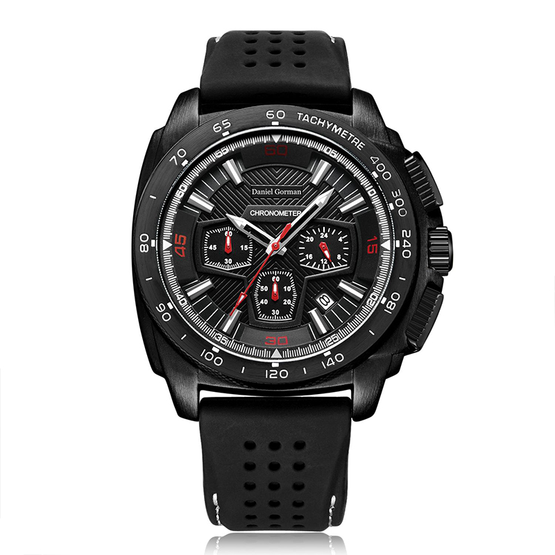 Daniel Gormantop Brand Luxury Sport Watch Men Watches Military Rubber Rubber Strap Automático Relógios à prova d'água RM2206