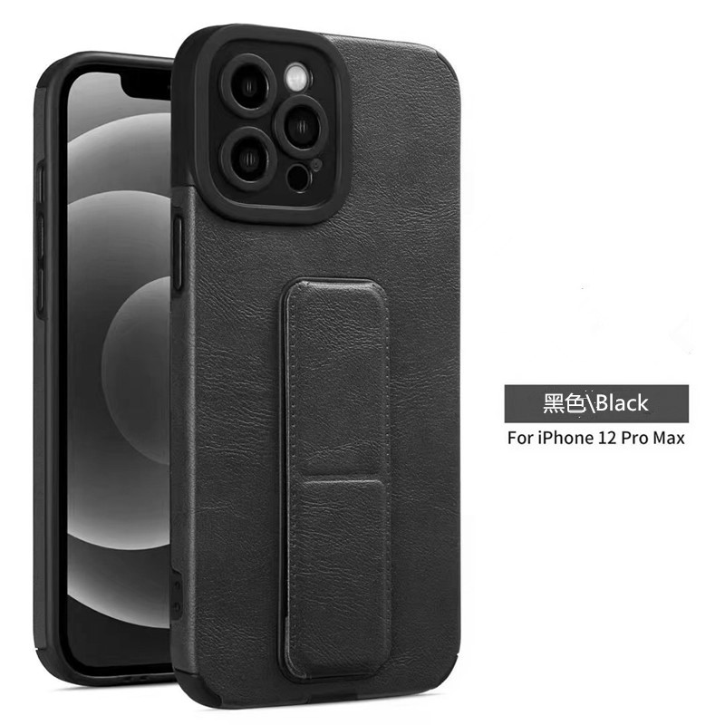 Adequado para a Apple iPhone12Pro Max Case, Tipo de suporte para celular Capa de couro para celular iPhone13Pro Caso de proteção de couro