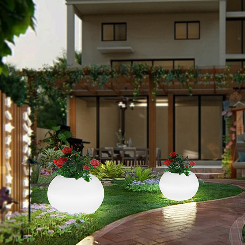 LED redondo panela de flor ao ar livre jardim à prova d'água denatal denatal Party Paisagem Lâmpada de decoração