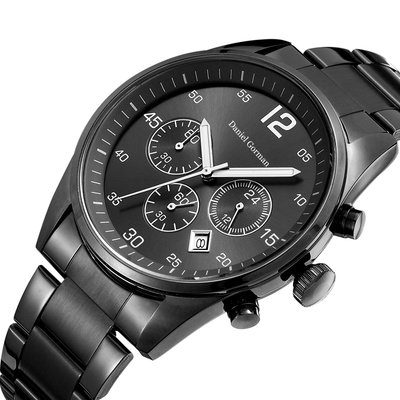 Daniel Gorman RM2210 NOVO Design Hot Sell Leather Band Metallic Quartz Twist Platinum Genebra Luxury Men Watches