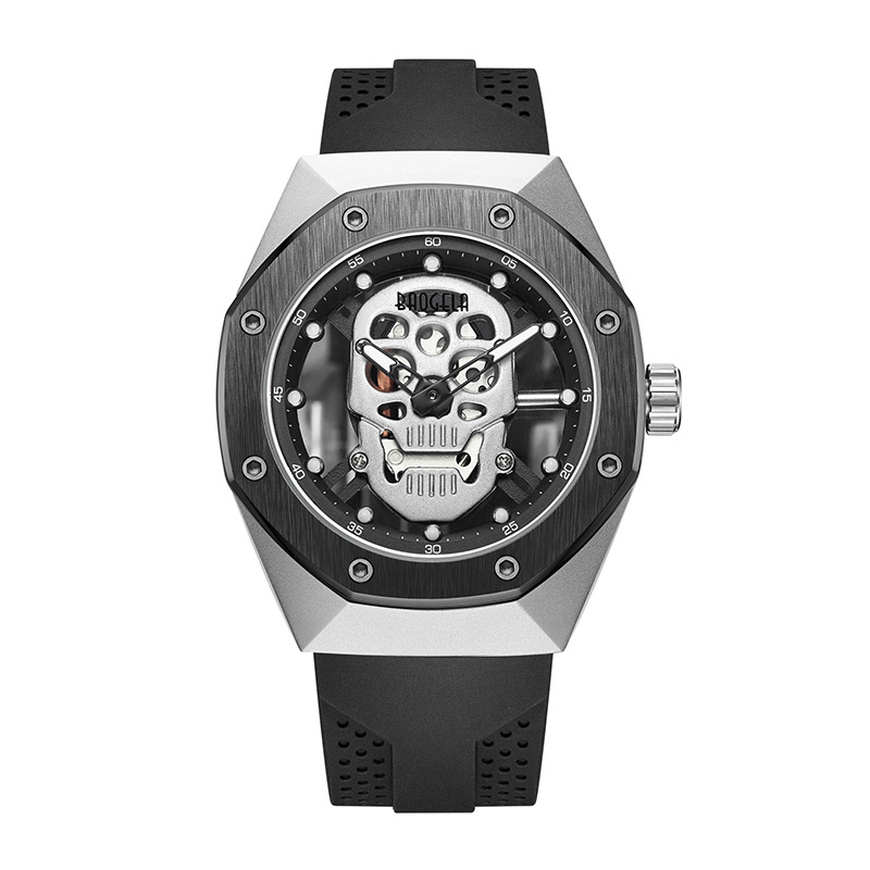 Baogela Skeleton Watches Men Hollow Out Of Water impermeável Skull Skull Dial Sports Military Watch Man Relloguios Masculino 1902