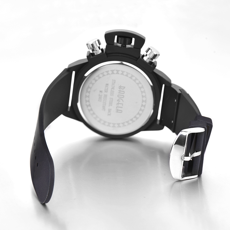 BAOGELA CRONOGRATO RELISÃO TOP Brand Luxury Luminous Silicone Quartz Wrist Watches Sports Military Sportswatch para Man 1606 Green