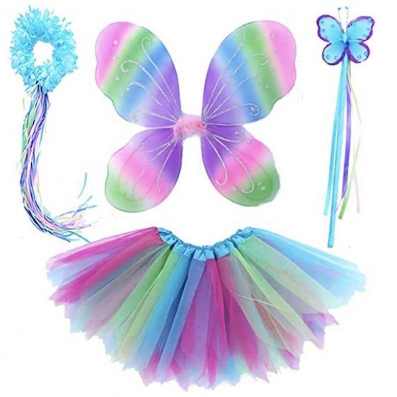 Costumes de carnaval Girls \\ 'Party Fairy Set Age 3-8y Princess Fairy Tutu Skirt Costume DGHC-035