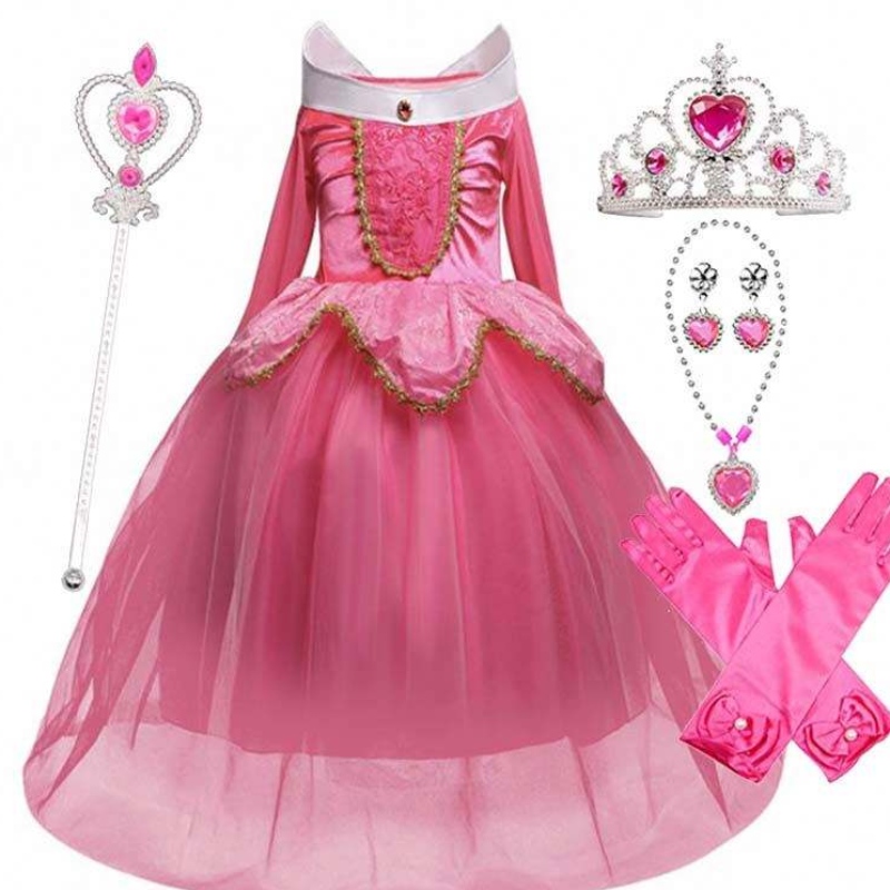 traje de Halloween crianças adormecidas beleza princesa festa vestido de fantasia de 2 a 10 anos aurora princesa vestido hcsp-002