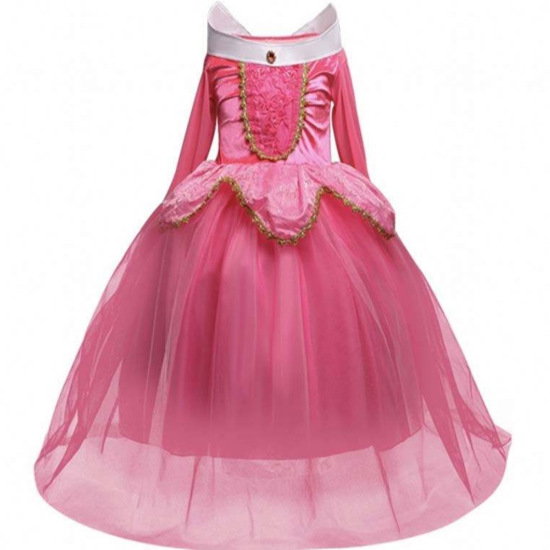 traje de Halloween crianças adormecidas beleza princesa festa vestido de fantasia de 2 a 10 anos aurora princesa vestido hcsp-002