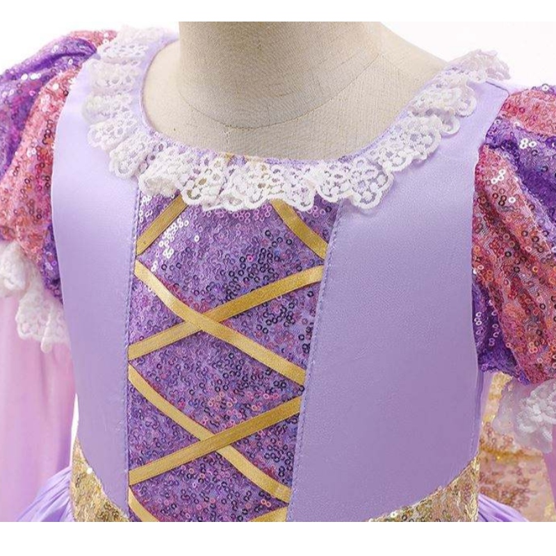 Baige Amazon Hot Sale Vestidos Cosplay Cosplay Trajes Halloween Sophia Rapunzel Dress Princess Long Party Dress
