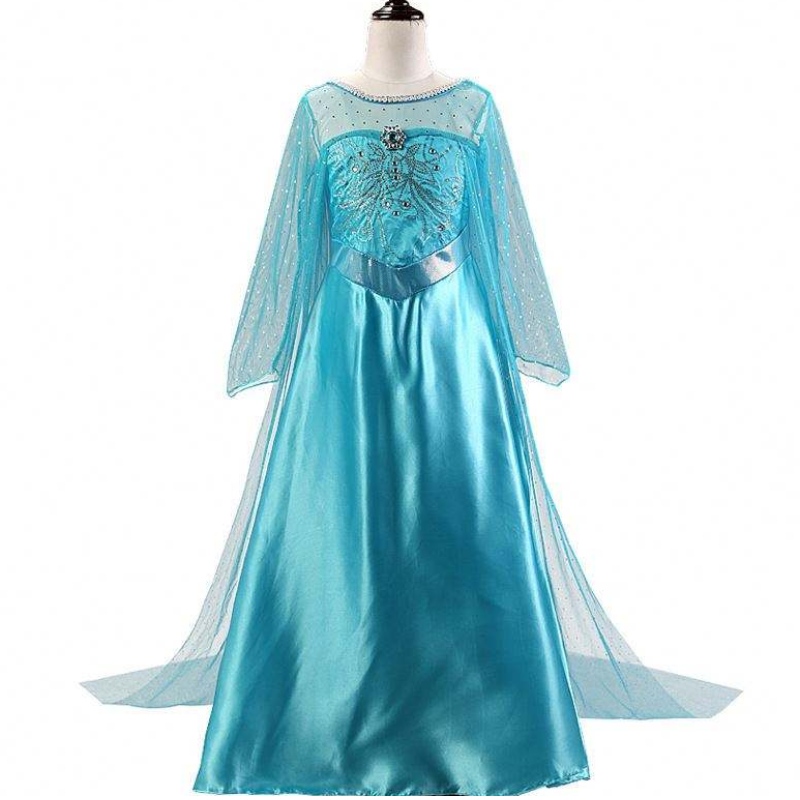 2021 elsa 2 saia de halloween vestido de cauda de lantejoulas estampadas de lantejoulas de princesa \\ 's vestido bxlstw