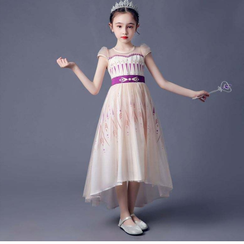 Baige New Girl Cosplay Queen Elsa vestidos de vestido de princesa Anna para meninas bx1720