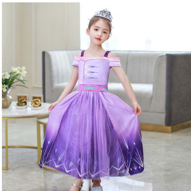 Baige Halloween Princess Dress Girl Cosplay Dresses Child Summer Aisha Queen Children's Wear Salia