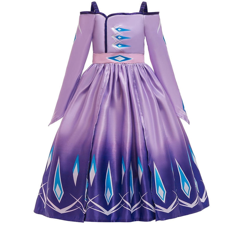 Nova Princesa Anna Elsa Dress for Kids 2 Vestidos de festa de aniversário para bebê princesa
