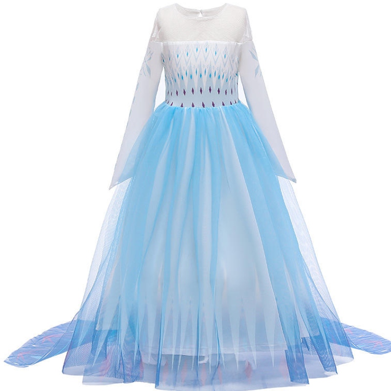 Nova Princesa Anna Elsa Dress for Kids 2 Vestidos de festa de aniversário para bebê princesa