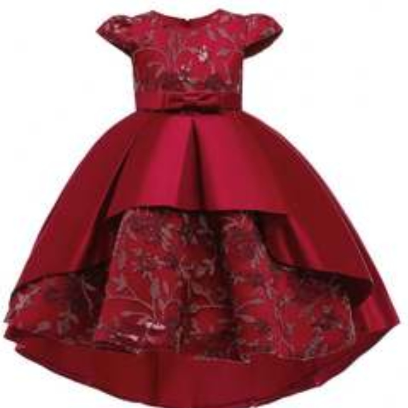 Baige Wholesale Children's Cloths Douse Flores Novas Vestido Floral para meninas Vestido Fancy T5170