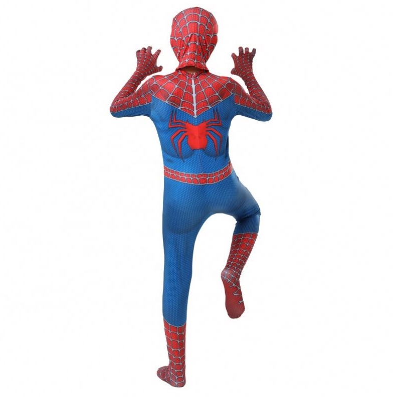 Made in China Factory Classic Popular Blue&red Avenger Suit TV&Movie Superhero Jumpsuits Anime Halloween Roupas Spiderman