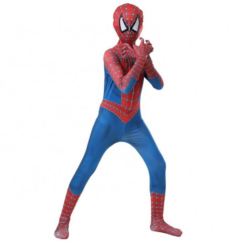 Made in China Factory Classic Popular Blue&red Avenger Suit TV&Movie Superhero Jumpsuits Anime Halloween Roupas Spiderman