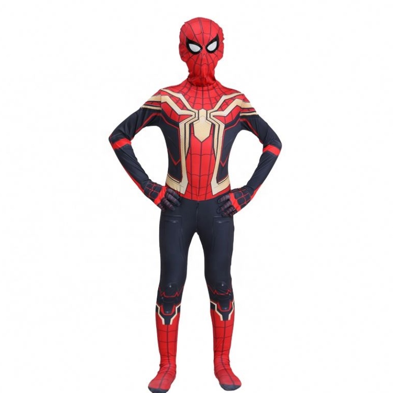 Especial Fancy Black&gold spiderman halloween terno infantil tv&film super -herói roleplay fábrica de fábrica de aranha direta