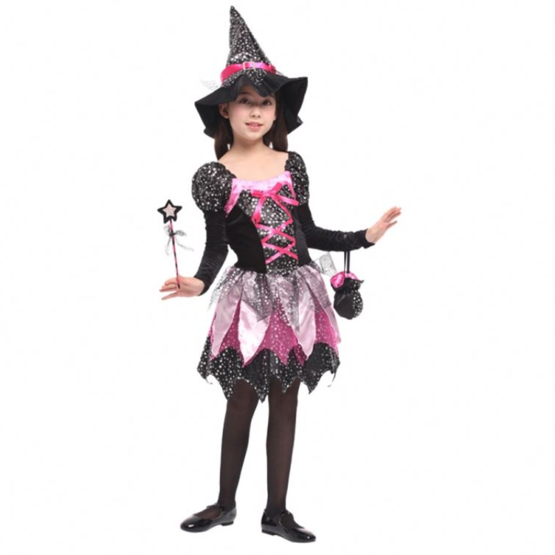 Garotas garotas wand vestir roupas roupas de bruxa de halloween