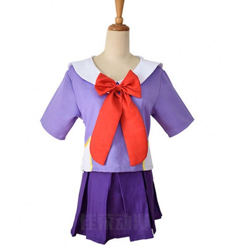 Anime 2º Mirai Gasai Yuno Lolita Sailor Cosplay Costume Loli Bow Short Skirt Wig Comprimento de 80 cm para mulheres