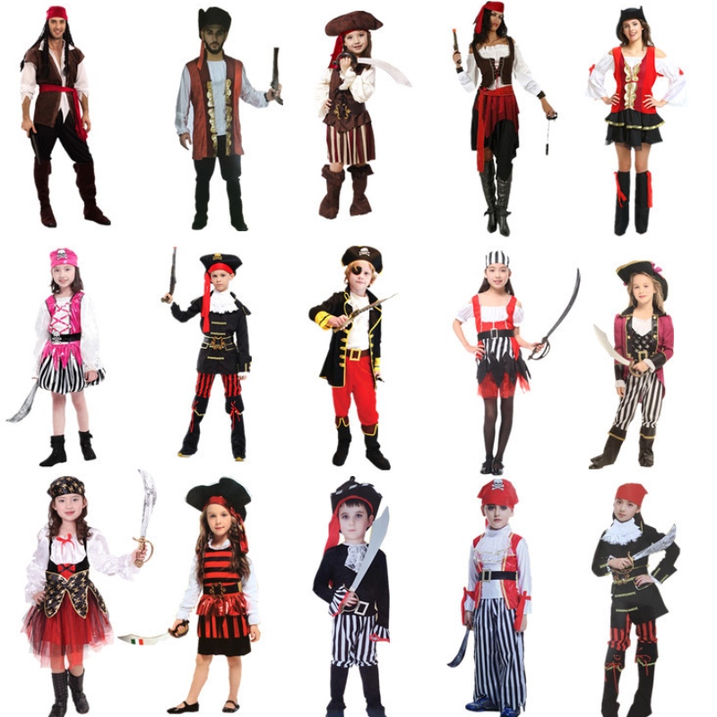 Amazon Hot Sale Cosplay Costume Halloween Pirate Party Roupos para crianças