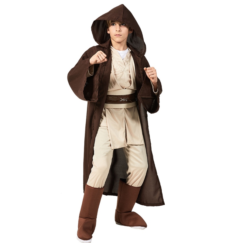 Classic Child's Capuz Jedi Robe Robe Halloween Cosplay para crianças