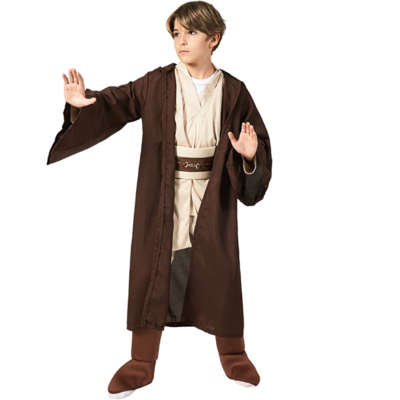 Classic Child's Capuz Jedi Robe Robe Halloween Cosplay para crianças