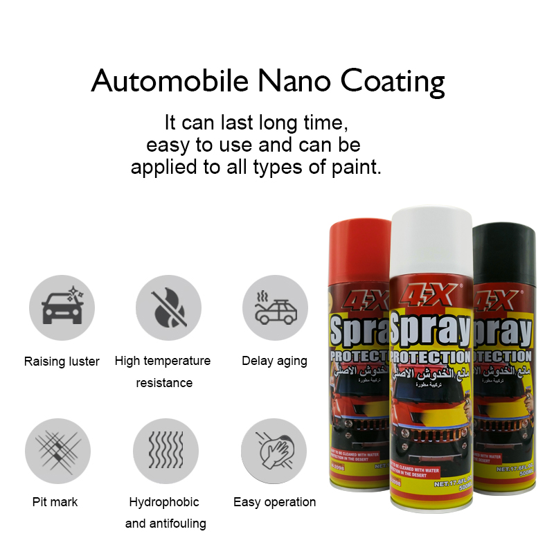 Spray de proteção de revestimento de cuidados de carro