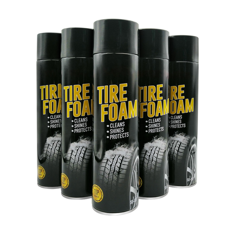 Limpador de espuma do brilho do pneu para limpador de carros duradouro de alta qualidade, proteger o brilho do brilho