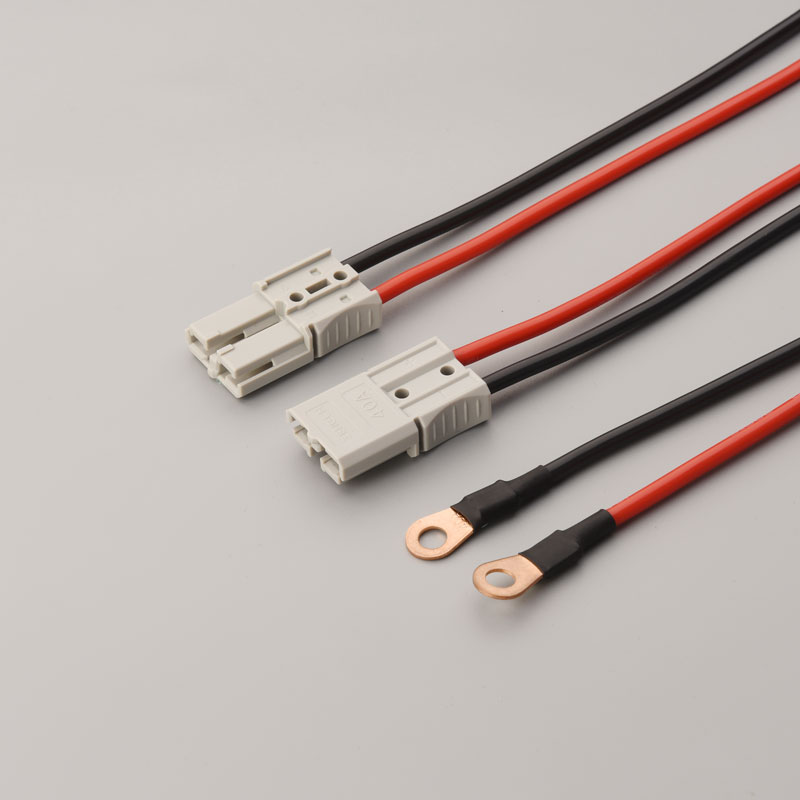 50A Electric Forklift Battery Carreging Cable Connector para Anderson Plug Lead to Lug M8 Terminal Harness Wire