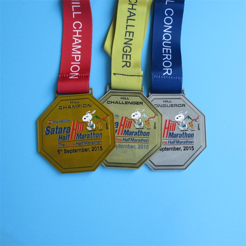 Medalhas esportivas Fabricantes de metal medalhas de cobre prateado de ouro banhado