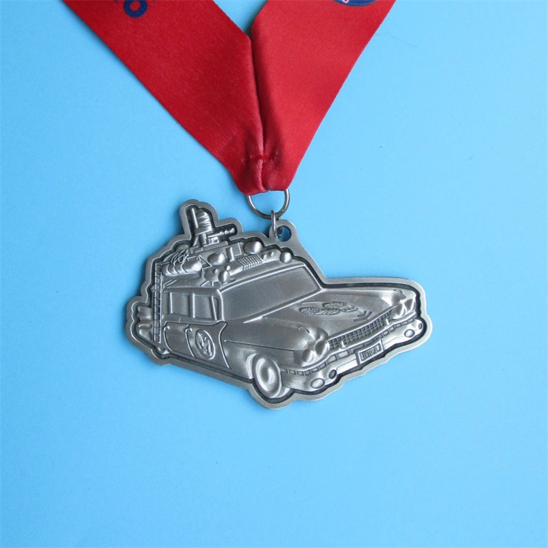 Medalha de carro de medalha de corrida virtual Design de carros de metal 3D Medalha de ouro Medalha esportiva personalizada