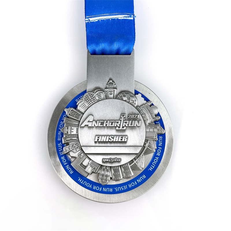 Medalha de metal com escultura em ligas de liga de zinco Medalhas comemorativas de metal banhado