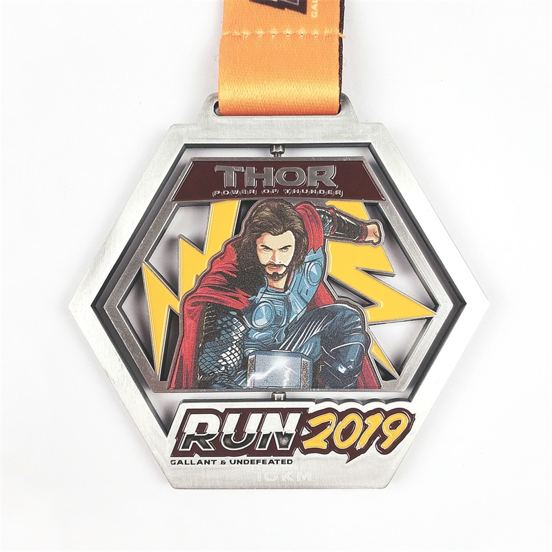 Recortar medalhas de liga de zinco medalhas personalizadas Design Super Hero Awards Gold Medal