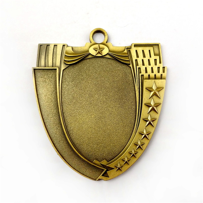 Medalhas de ouro de estoque colar de medalhão personalizado