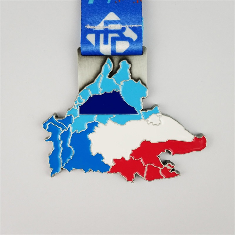 Medalhas comemorativas Mapa de elenco de liga de zinco para prêmios de eventos corporativos da cidade