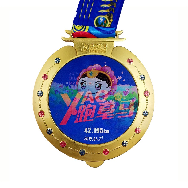 Design especial Vermeil Gold Plated Medallion for Winter Games 2022 Medalhas