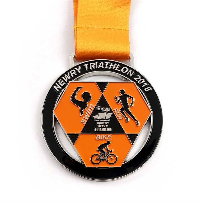 Medalha Campeada Medalha Medalha Antiga Rebin Rebin Design 3D Triathlon Medal