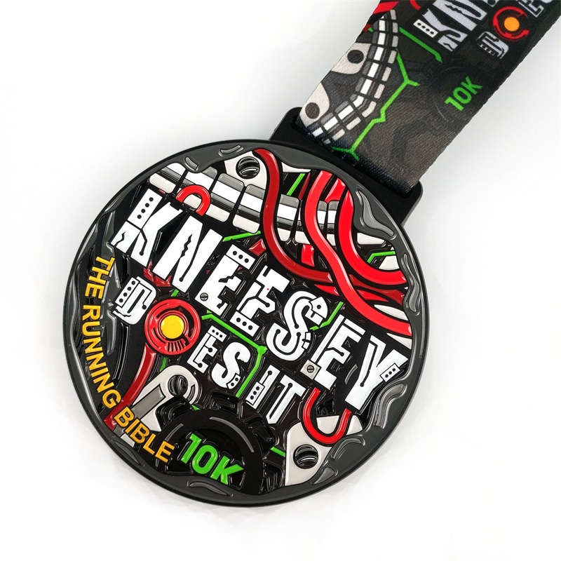 Medalhas de prêmio de logotipo personalizado da fábrica de gag com fita em branco Bronze de bronze de prata de prata Running Marathon Metal Sport Medals