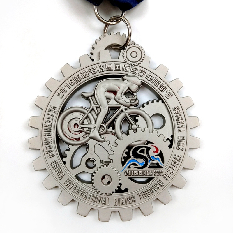 Medalhas de bicicleta de corrida de corrida de ciclo 3D personalizadas de Metal Metal Metal
