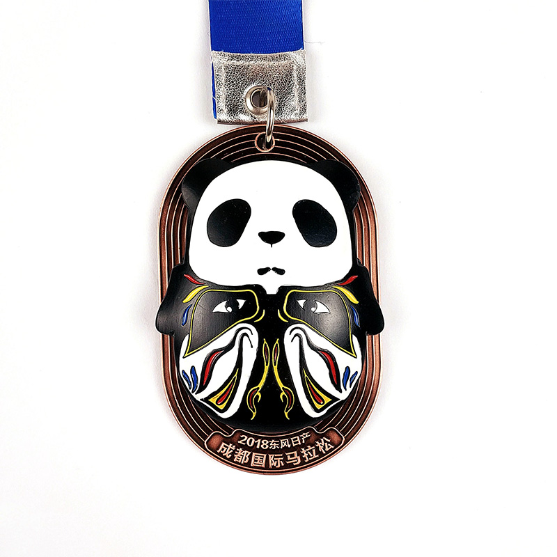 Medalha de maratona de maratona esportiva personalizada por atacado Medalha de lembrança em ouro em branco
